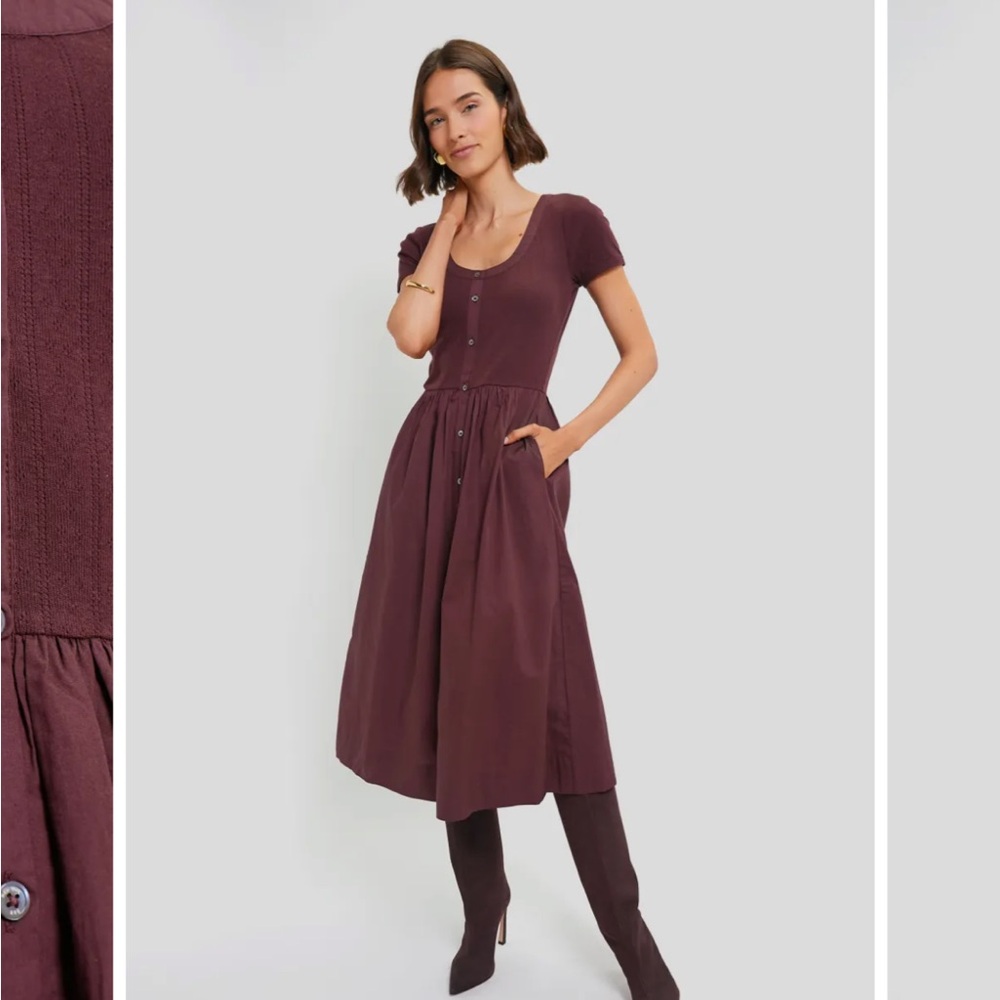 Sea Burgundy Renata Dress